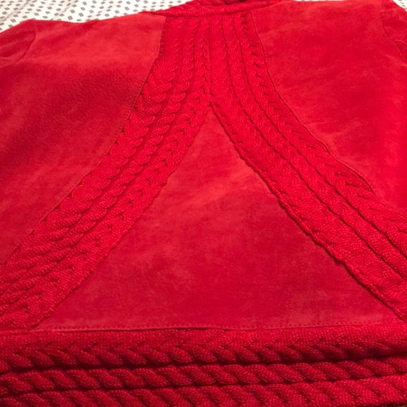 Coldwater Creek petite red suede jacket - Picture 6 of 13